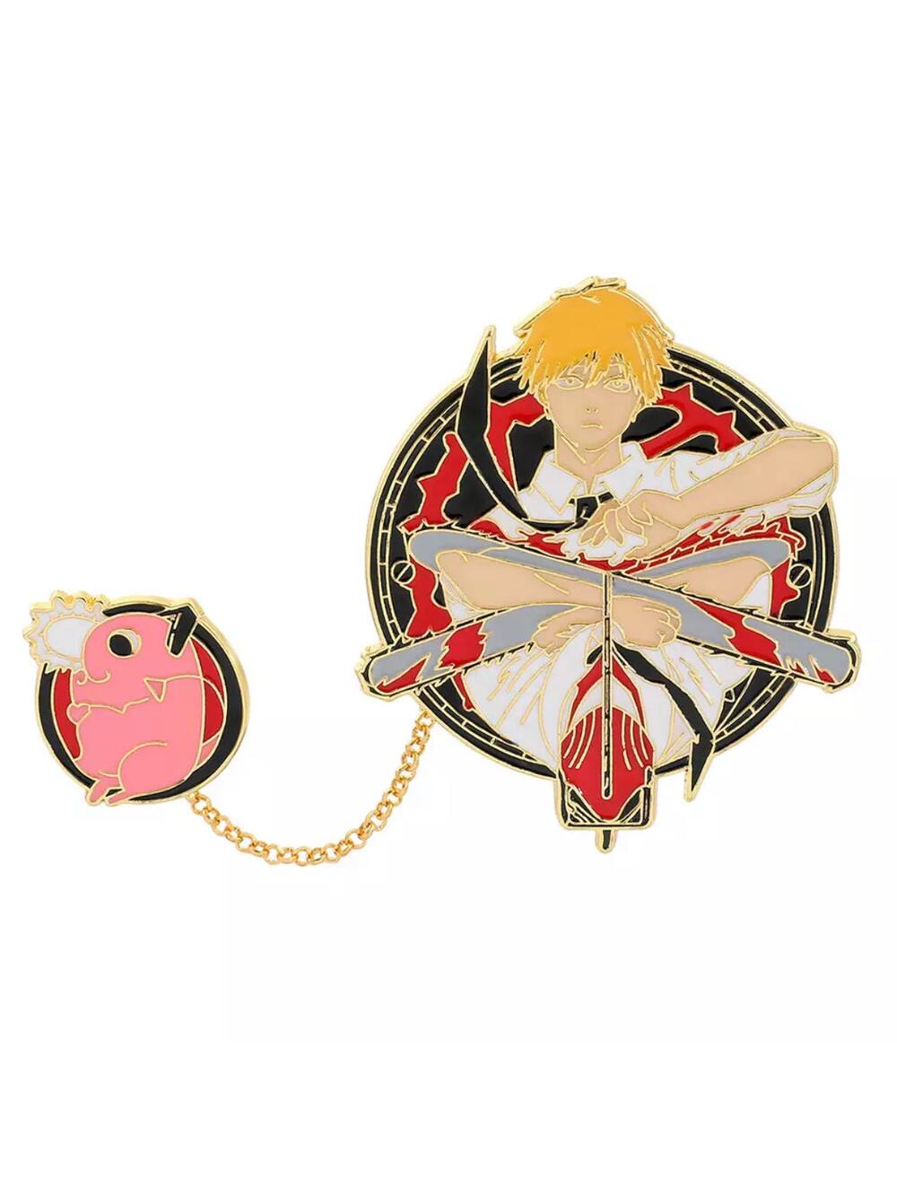 Chainsaw Man DENJI & POCHITA Dual Enamel Dual Pins - Dual Denji